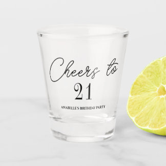 Copo De Shot Saúde para 21 festas de aniversário