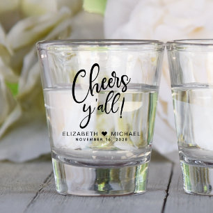 Copo De Shot Saúde Y'All Wedding