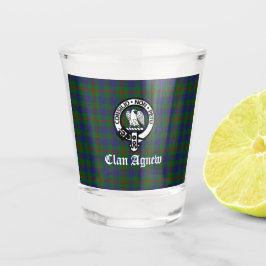 Copo De Shot Scottish Clan Agnew Crest & Tartan
