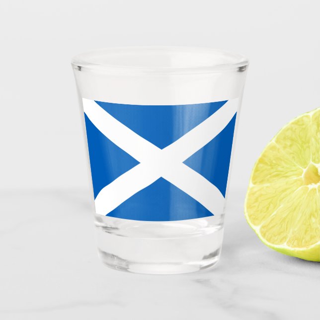 Copo De Shot Scottish Flag (Saltyre) (Scotland Flag) (Frente)