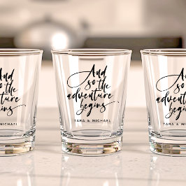 Copo De Shot Script Personalizado de Aventura de Festa de casam