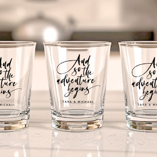 Copo De Shot Script Personalizado de Aventura de Festa de casam