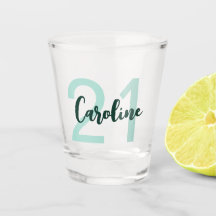 Script Verde-Teal Personalizado aniversário de 21