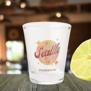 Copo De Shot Seattle City Washington Retro Vintage