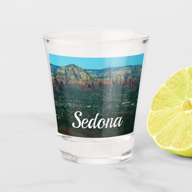 Copo De Shot Sedona e Coffee Pot Rock vistos de cima (Frente)