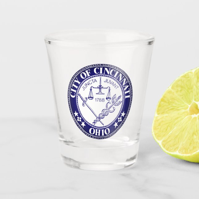 Copo De Shot Selo da cidade de Cincinnati, Ohio Shot Glass (Frente)