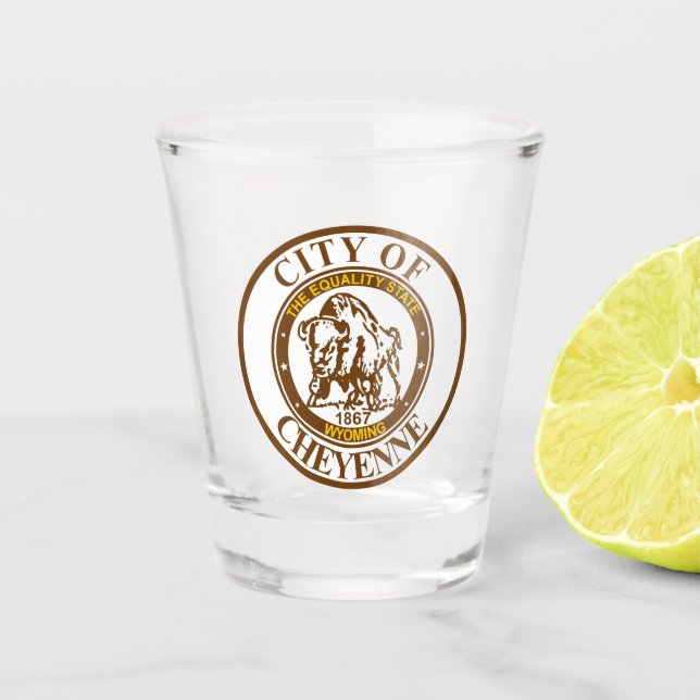 Copo De Shot Selo de Cheyenne, Wyoming (Frente)