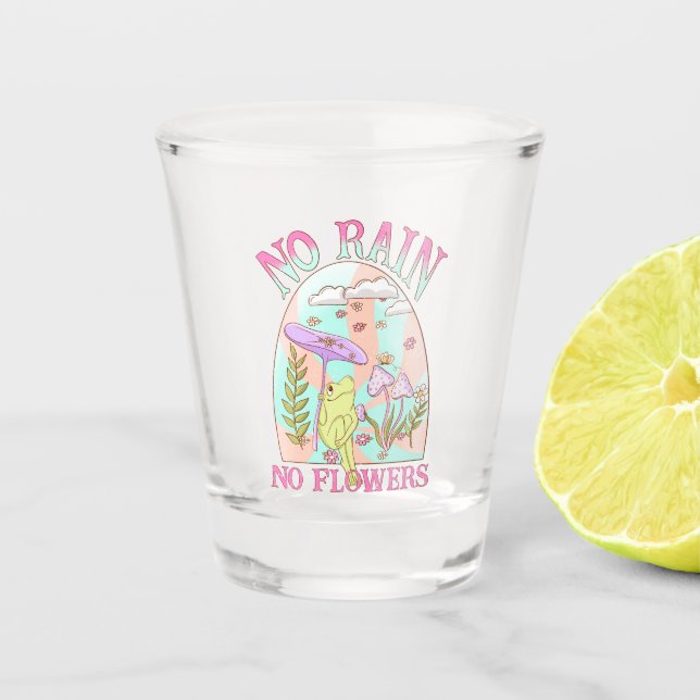 Copo De Shot Sem Chuva Sem Flor Cogumelo Floral (Frente)