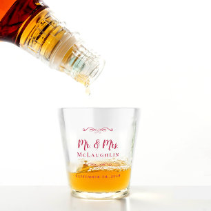 Copo De Shot Senhor & Senhora Casamento Noiva Noivo Nome Data V