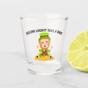 Copo De Shot Sentir-se sortudo Tome um Leprechaun Encantado