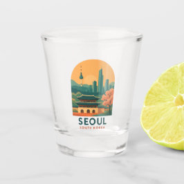 Copo De Shot Seoul South Korea Shot Glass – Vintage Travel Post