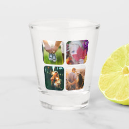 Copo De Shot Seu Modelo de Vidro de Foto Arredondado