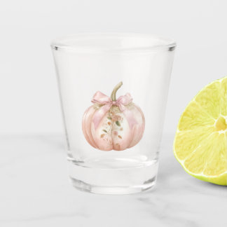 Copo De Shot Shabby Chic Rosa Floral Abóbora Coquette Outono