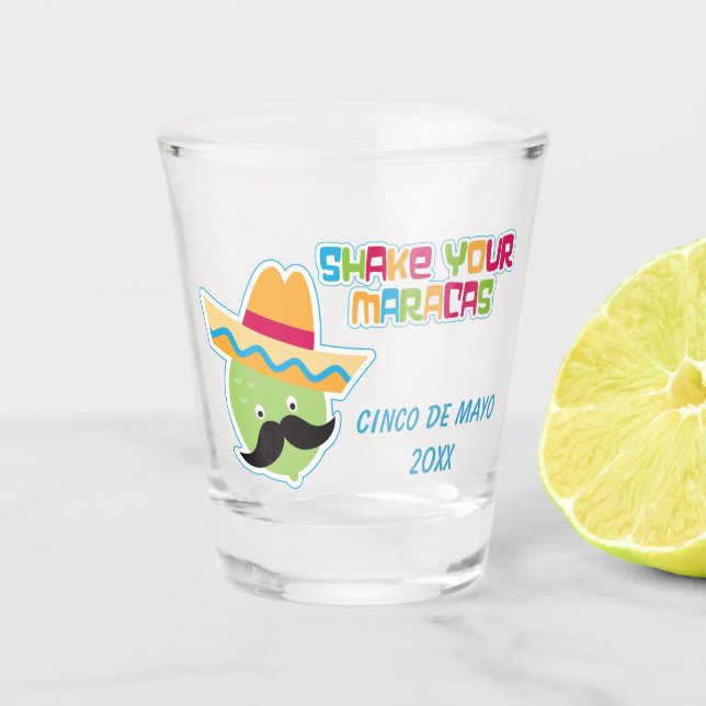 Copo De Shot Shake Your Maracas Cinco de Mayo (Frente)