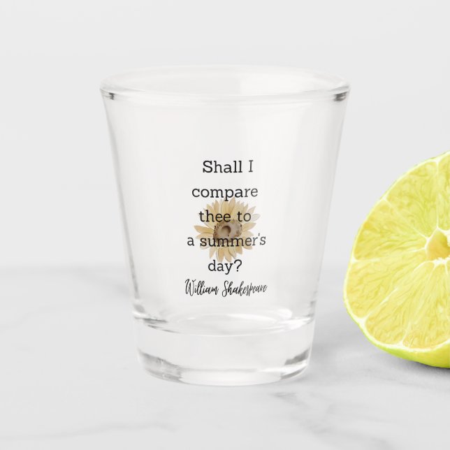 Copo De Shot Shakespeare Summer Quote Decor For Home (Frente)