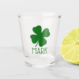 Copo De Shot Shamrock Personalizado Folha Simples Verde