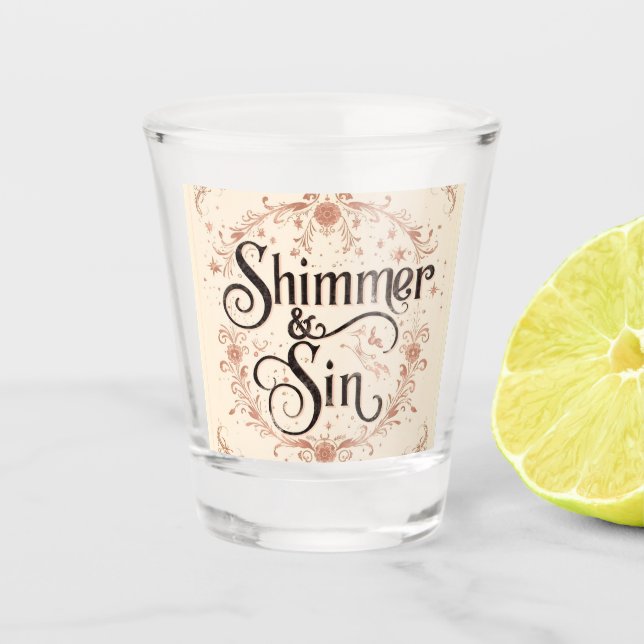 Copo De Shot Shimmer & Sin Gothic Shot Glass | Dark Glam (Frente)