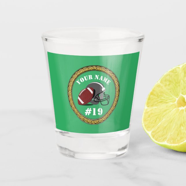 Copo De Shot Shot Glass Football - Adicionar Nome e Número (Frente)