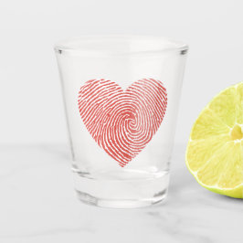 Copo De Shot Shot Glass Heart Fingerprint – Unique Love Print 