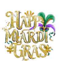 Shotglass "Happy Mardi Gras"