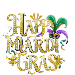 Copo De Shot Shotglass "Happy Mardi Gras"