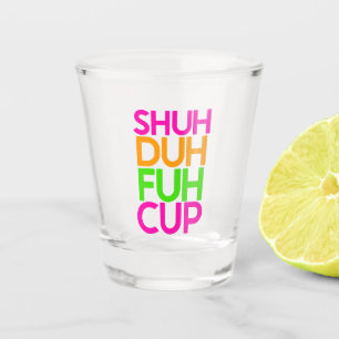 Copo De Shot Shuh Duh Fuh Cup Engraçado Laranja Cor-de-rosa