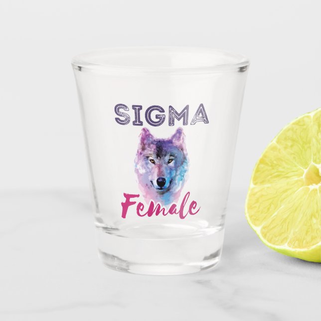 Copo De Shot Sigma Female Wolf Lone Loner Meme (Frente)