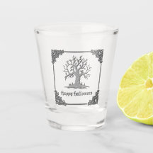 Silver Spooky Tree Halloween