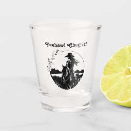 Copo De Shot Sim! Chute! Garota do Cavalo Ocidental no Ranch