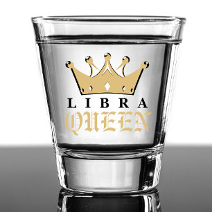 Copo De Shot Símbolo Astrologico Dourado da Rainha Zodíaca Libr