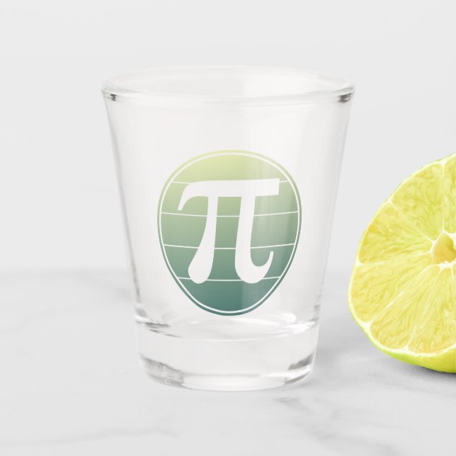 Copo De Shot Símbolo Pi Gradiente Dia Pi | Feliz dia de matemát (Frente)