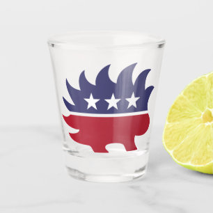 Copo De Shot Símbolo Porcupine do Partido Libertário
