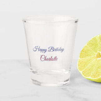 Copo De Shot SIMPLE MINIMAL.CUTIE ADD NAME BABY happy birthday 