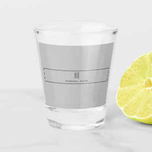 Copo De Shot Simples Iniciais de Monograma Moderno