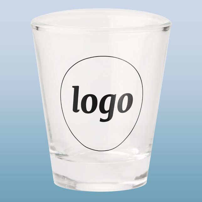 Copo De Shot Simples Logotipo Promocional Marcas Empresariais (Simple logo business branding promotional shot glass)