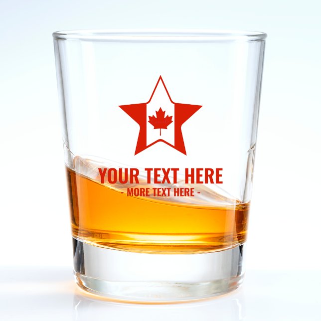 Copo De Shot Sinalizador Canadá Red & White Star (canada canadian flag star maple leaf shot glass)