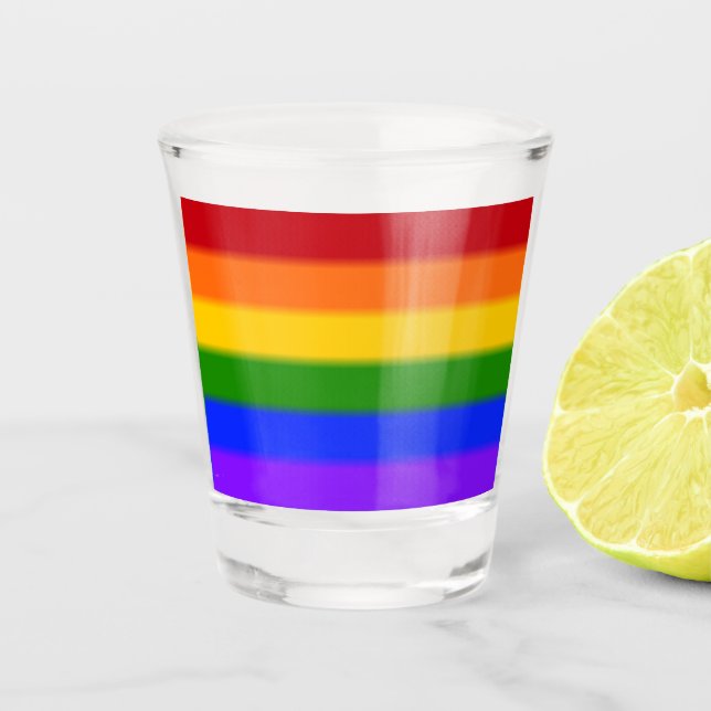 Copo De Shot Sinalizador Orgulho gay de queda do arco-íris (Frente)