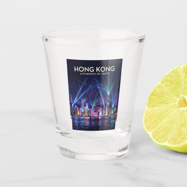 Copo De Shot Sinfonia das Luzes Hong Kong (Frente)