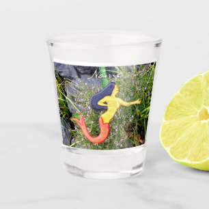 Copo De Shot Sirena Mermaid Thunder_Cove de cauda vermelha