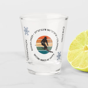 Copo De Shot Ski Beaver Creek, Colorado - Man Skier, Black Text