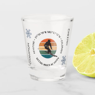 Copo De Shot Ski Keystone, Colorado - Man Skier, Black Text