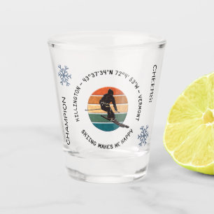 Copo De Shot Ski Killington, Vermont - Man Skier, Black Text