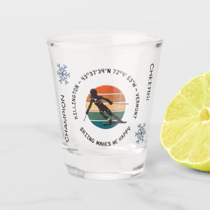 Copo De Shot Ski Killington, Vermont - Woman Skier, Black Text