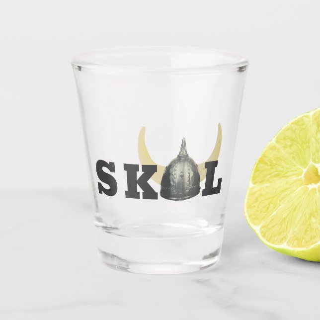Copo De Shot Skol e capacete Horned (Frente)