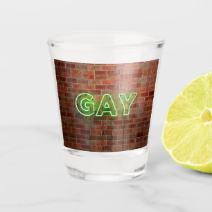 Copo De Shot SlipperyJoe letreiro neon gay iluminado brilhante