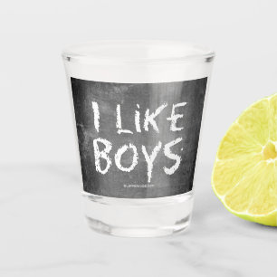 Copo De Shot SlipperyJoe's Eu Gosto de Meninos quadro-negro suj