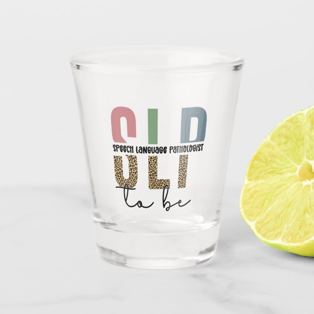 Copo De Shot SLP para ser - Idioma futuro da fala Presente pato (Frente)