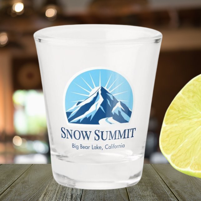 Copo De Shot Snow Summit California ski resort souvenir (Criador carregado)