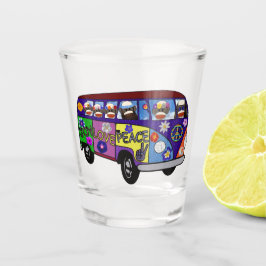 Copo De Shot Sock Money Peace Bus Shot Glass
