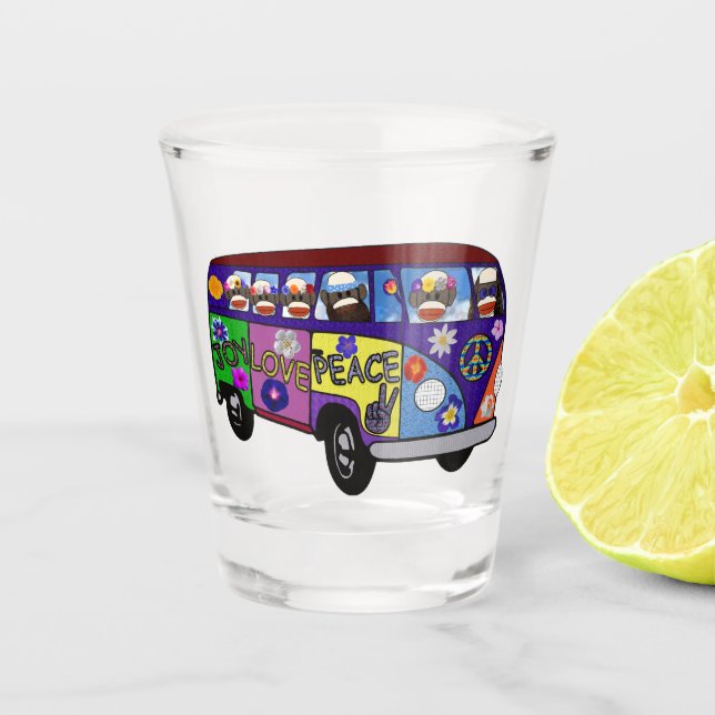 Copo De Shot Sock Money Peace Bus Shot Glass (Frente)